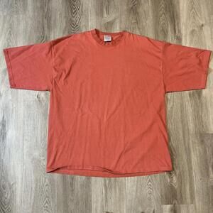 VTG Pluma Men’s T Shirt Made In USA Size XXL Pinkish Orange Short Sleeve